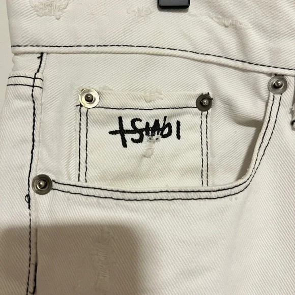 Original vintage tsubi White Jeans Mint Condition Never Worn RARE! Size 32 - Picture 5 of 7